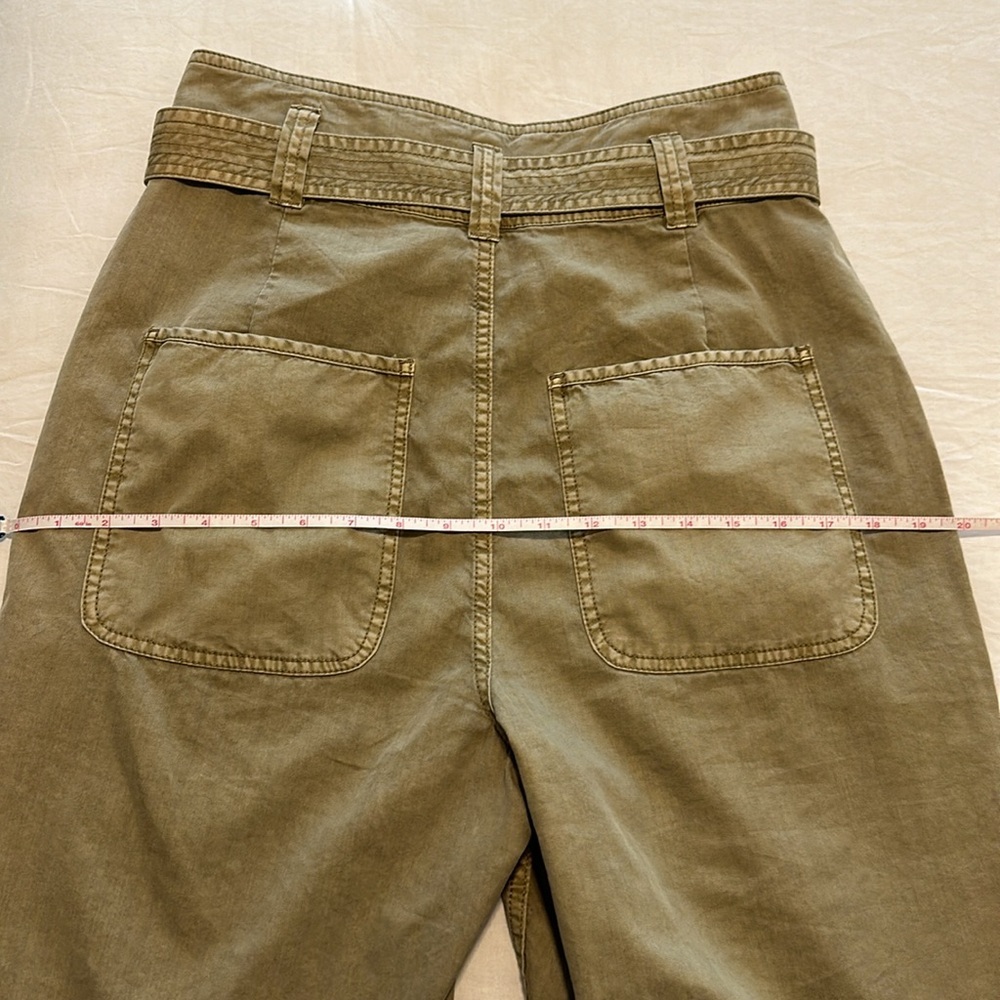 Pistola Pamela High Rise Straight Trouser in Kaki Size M - Picture 12 of 15